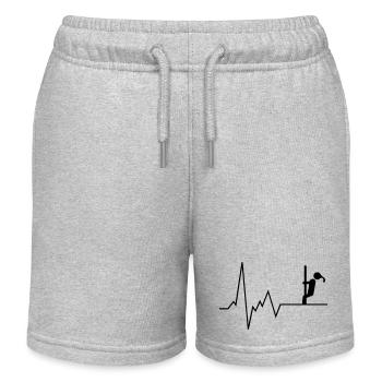 Herzschlag Pole Tänzerin - Kinder Organic Joggingshorts Mini Bolter von Stanley/Stella - Grau meliert - Vorne