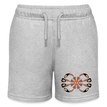 Eyes - Kids Organic Sweat Shorts by Stanley/Stella - heather grey - Front