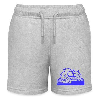 Haariges DJ Monster Horror Halloween Mischpult Fun - Kinder Organic Joggingshorts Mini Bolter von Stanley/Stella - Grau meliert - Vorne