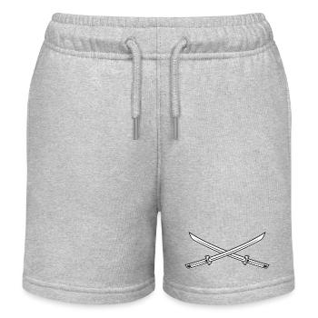 Samurai épée - L’épée Ninja - Short de jogging enfant bio Stanley/Stella - gris chiné - Devant