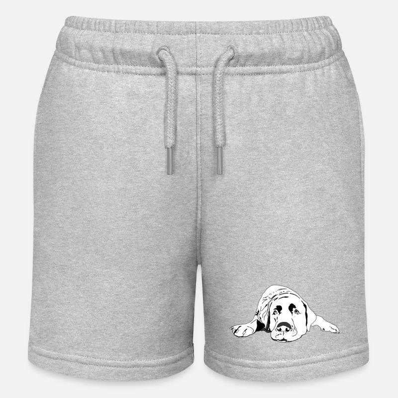 Labrador - Short de jogging enfant bio Stanley/Stella - gris chiné