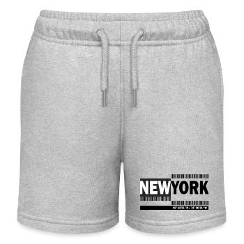 NEW YORK - Barcode - Kids Organic Sweat Shorts by Stanley/Stella - heather grey - Front