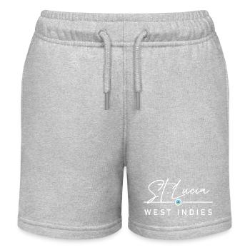 Sainte-Lucie - Antilles - Caraïbes - Short de jogging enfant bio Stanley/Stella - gris chiné - Devant