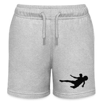 Football Silhouette – Action Kick - Short de jogging enfant bio Stanley/Stella - gris chiné - Devant