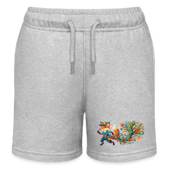 Motif pour enfants Fox Craftsman DIY Tools - Short de jogging enfant bio Stanley/Stella - gris chiné - Devant