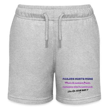 Scheitern tut mehr weh - Kinder Organic Joggingshorts Mini Bolter von Stanley/Stella - Grau meliert - Vorne