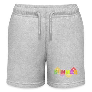 Sommer bringt Farbe - Kinder Organic Joggingshorts Mini Bolter von Stanley/Stella - Grau meliert - Vorne