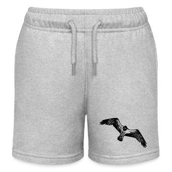 Vintage Seemöve in flight - Kids Organic Sweat Shorts by Stanley/Stella - heather grey - Front