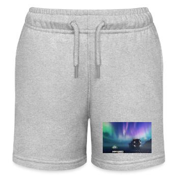 SnowRunner: Abenteuer auf dem Eis unter dem Polarlicht - Kinder Organic Joggingshorts Mini Bolter von Stanley/Stella - Grau meliert - Vorne