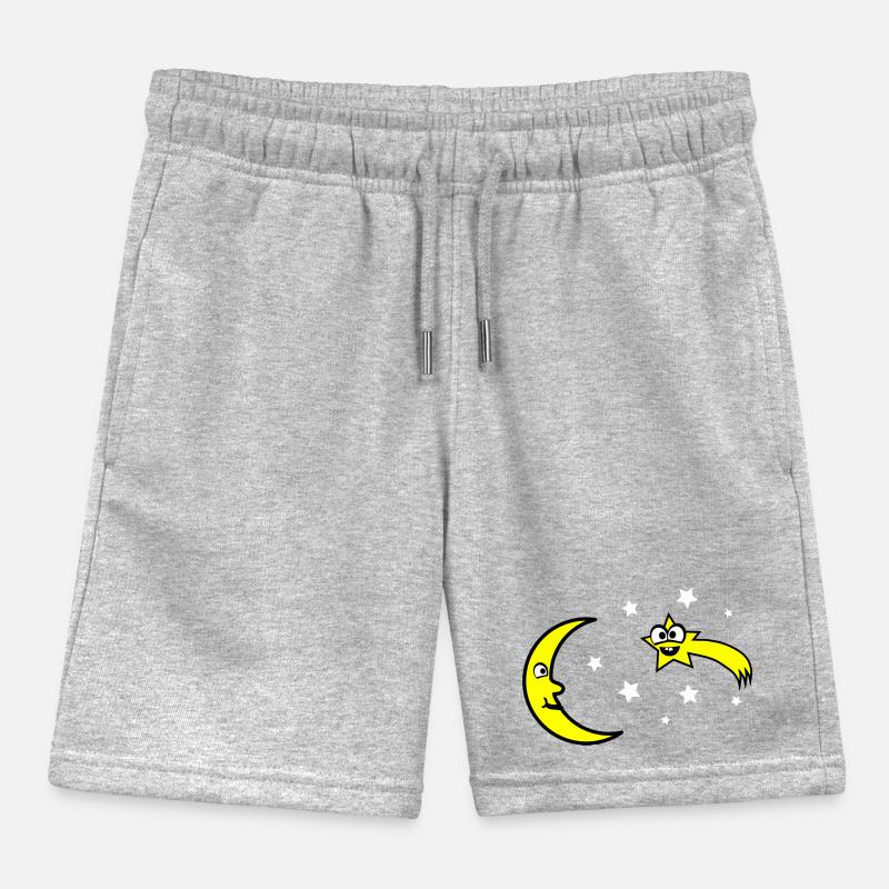 Moon and stars Kids Organic Sweat Shorts by Stanley/Stella