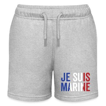 I'm Marine - Kids Organic Sweat Shorts by Stanley/Stella - heather grey - Front