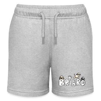 Briard Schriftzug - Kinder Organic Joggingshorts Mini Bolter von Stanley/Stella - Grau meliert - Vorne