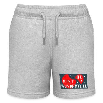 You're wonderful - Kids Organic Sweat Shorts by Stanley/Stella - heather grey - Front