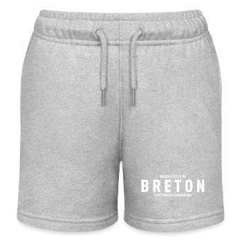 Passer A Cote D Un Breton C Est Froler La Perfe... - Short de jogging enfant bio Stanley/Stella - gris chiné - Devant