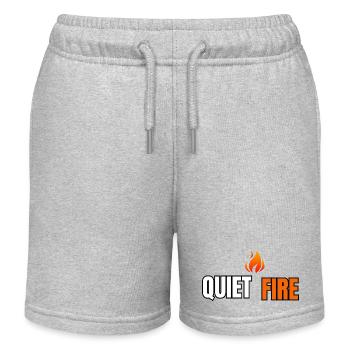 Stilles Feuer – Ruhiger Geist, starker Geist - Kinder Organic Joggingshorts Mini Bolter von Stanley/Stella - Grau meliert - Vorne