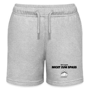 Wir kegeln nicht zum Spaß - Kinder Organic Joggingshorts Mini Bolter von Stanley/Stella - Grau meliert - Vorne