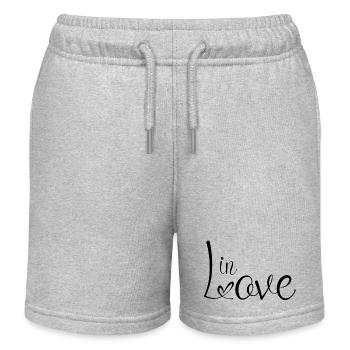 In Love - Kids Organic Sweat Shorts by Stanley/Stella - heather grey - Front
