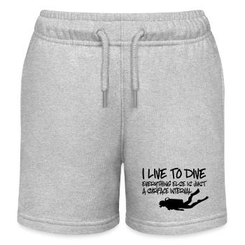 Plonger - Short de jogging enfant bio Stanley/Stella - gris chiné - Devant
