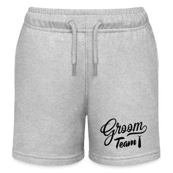 groom team - Kinder Organic Joggingshorts Mini Bolter von Stanley/Stella - Grau meliert - Vorne