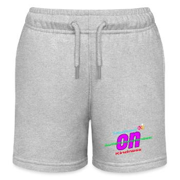 Autism Awareness Hooked on Kindness - Kids Organic Sweat Shorts by Stanley/Stella - heather grey - Front