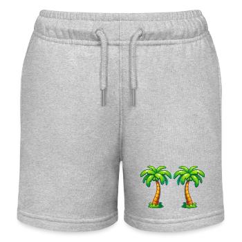 Palm trees - Kids Organic Sweat Shorts by Stanley/Stella - heather grey - Front