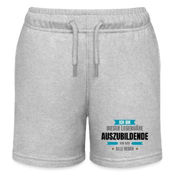 Legendärer AZUBI - Kinder Organic Joggingshorts Mini Bolter von Stanley/Stella - Grau meliert - Vorne