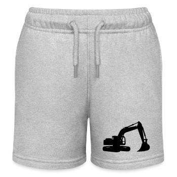 excavatrice - Short de jogging enfant bio Stanley/Stella - gris chiné - Devant