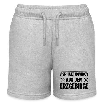 Fahrer aus dem Erzgebirge - Kinder Organic Joggingshorts Mini Bolter von Stanley/Stella - Grau meliert - Vorne
