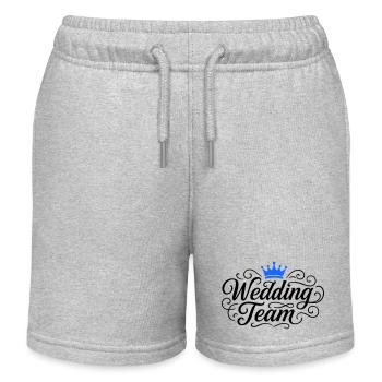 Wedding Team Hochzeit - Kinder Organic Joggingshorts Mini Bolter von Stanley/Stella - Grau meliert - Vorne