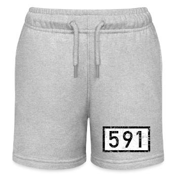 Rheinkilometer 591 - Koblenz am Rhein (Vintage) - Kinder Organic Joggingshorts Mini Bolter von Stanley/Stella - Grau meliert - Vorne