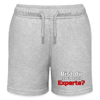 Experte Profi Arbeit Virus Sprüche - Kinder Organic Joggingshorts Mini Bolter von Stanley/Stella - Grau meliert - Vorne