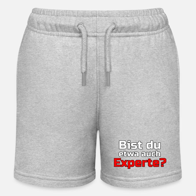 Experte Profi Arbeit Virus Sprüche - Kinder Organic Joggingshorts Mini Bolter von Stanley/Stella - Grau meliert