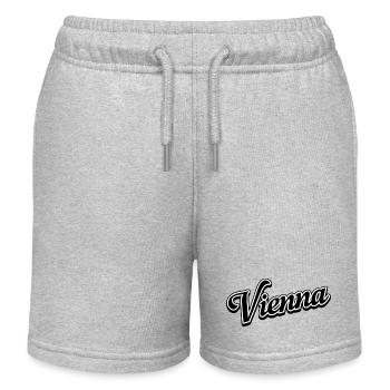 Design viennois - Short de jogging enfant bio Stanley/Stella - gris chiné - Devant