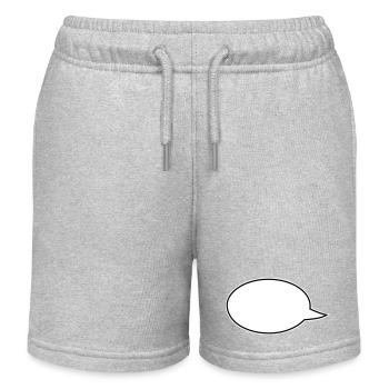 Sprechblasen Comic links - Kinder Organic Joggingshorts Mini Bolter von Stanley/Stella - Grau meliert - Vorne