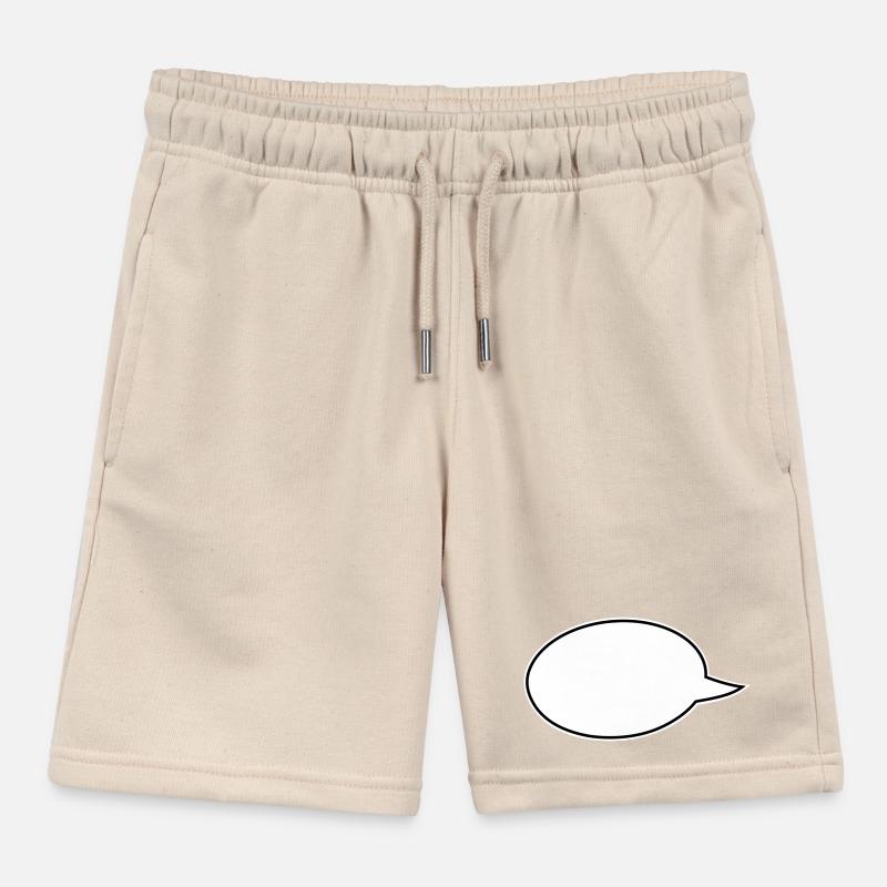 Speech Bubbles Comic Links Kids Organic Sweat Shorts by Stanley/Stella
