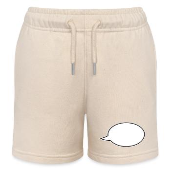 Speech bubble comic right - Kids Organic Sweat Shorts by Stanley/Stella - soft Ecru - Front