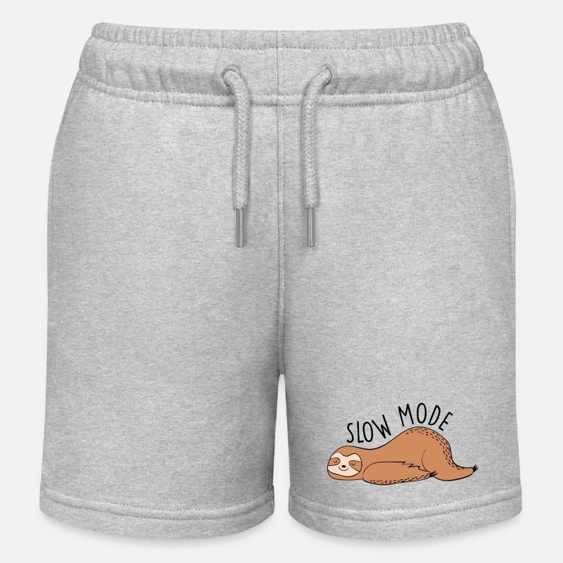 Fauler Langsammodus - Kinder Organic Joggingshorts Mini Bolter von Stanley/Stella - Grau meliert