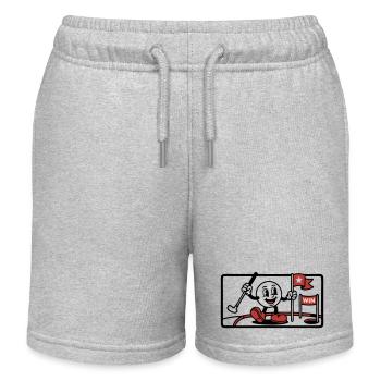 Minigolf Retro Cartoon Golfball JGA Team - Kinder Organic Joggingshorts Mini Bolter von Stanley/Stella - Grau meliert - Vorne