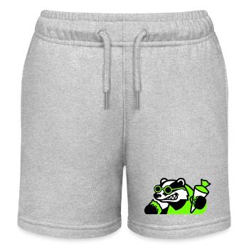 Cooler Dachs Schulanfang Icon - Kinder Organic Joggingshorts Mini Bolter von Stanley/Stella - Grau meliert - Vorne