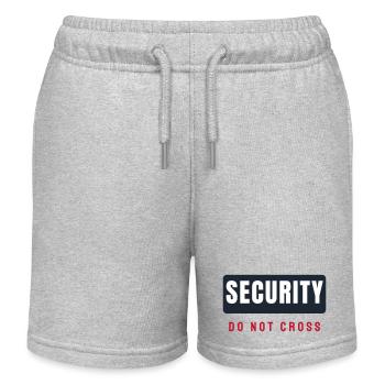 Security Lettering Bar - Security Service - Kids Organic Sweat Shorts by Stanley/Stella - heather grey - Front