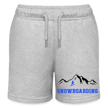 Snowboarding - Kinder Organic Joggingshorts Mini Bolter von Stanley/Stella - Grau meliert - Vorne