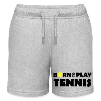 Born to play Tennis - Kids Organic Sweat Shorts by Stanley/Stella - heather grey - Front