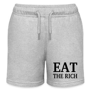 EAT THE RICH - Short de jogging enfant bio Stanley/Stella - gris chiné - Devant