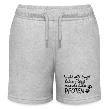 Pfoten Engel - Kinder Organic Joggingshorts Mini Bolter von Stanley/Stella - Grau meliert - Vorne