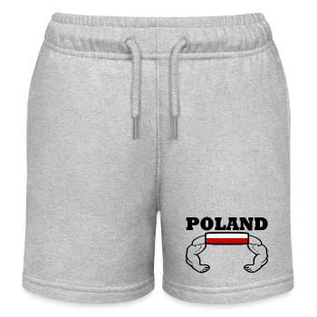Pologne - Short de jogging enfant bio Stanley/Stella - gris chiné - Devant