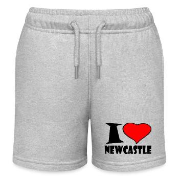 I love Newcastle - Kinder Organic Joggingshorts Mini Bolter von Stanley/Stella - Grau meliert - Vorne