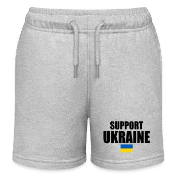 Support ukraine - Short de jogging enfant bio Stanley/Stella - gris chiné - Devant