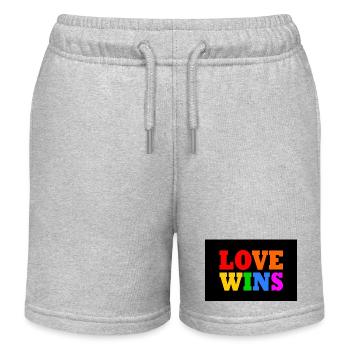 Love wins - Kinder Organic Joggingshorts Mini Bolter von Stanley/Stella - Grau meliert - Vorne