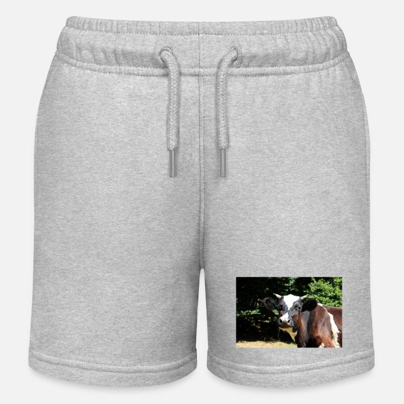 Affiche de vache - Short de jogging enfant bio Stanley/Stella - gris chiné