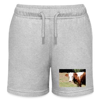 Kuh Poster - Kinder Organic Joggingshorts Mini Bolter von Stanley/Stella - Grau meliert - Vorne